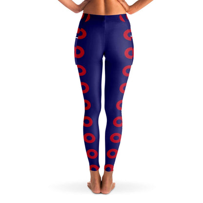 Fishman Donuts and Heart Premium Mesh Pocket Yoga Leggings | Phish Band | Black Trim