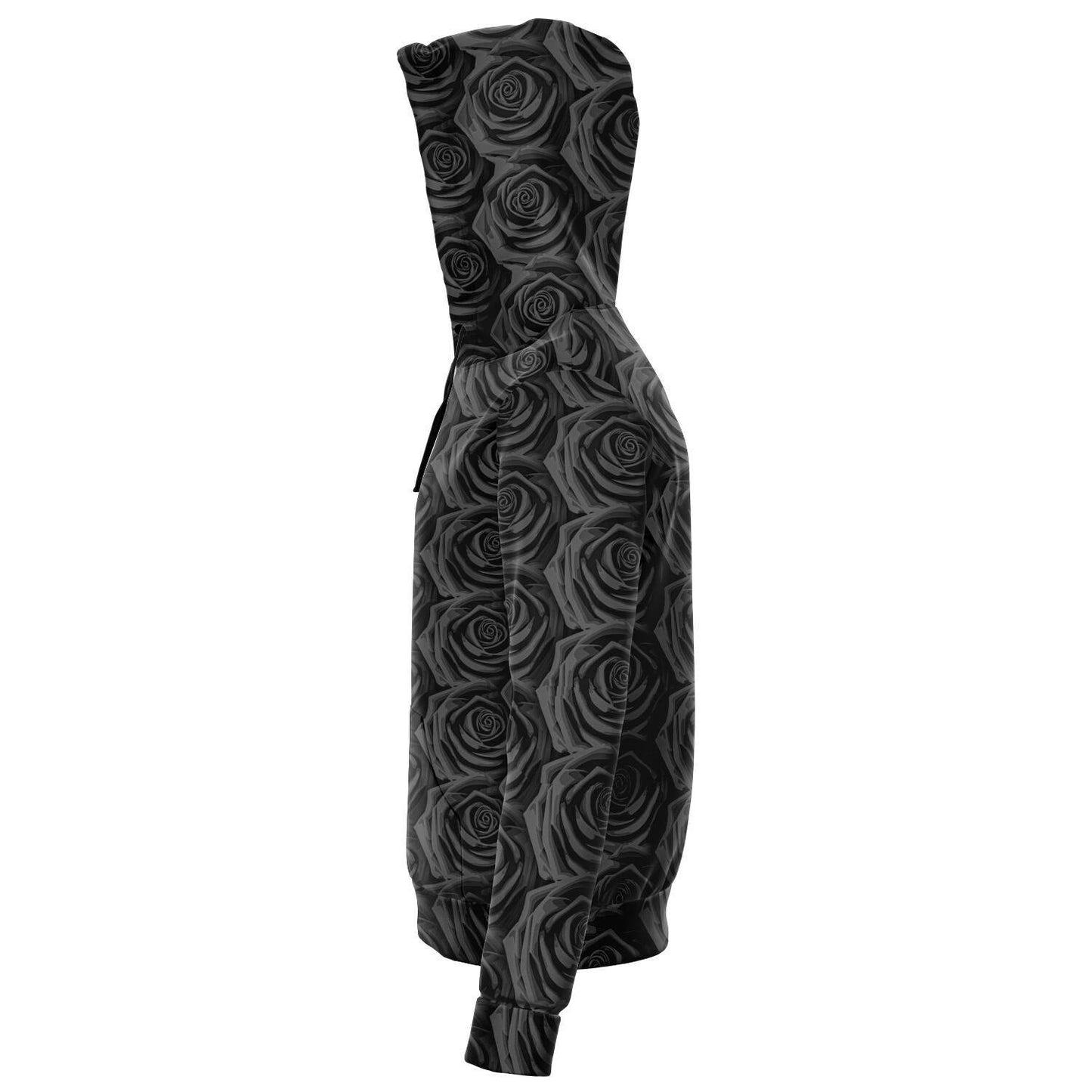 BLACK ROSES PREMIUM ZIP UP HOODIE