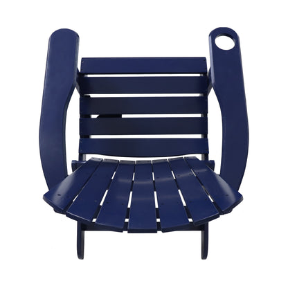 Zenithia Outdoor Foldable Adirondack Chair with 2 Cup Holders, Blue