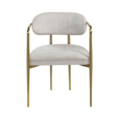 Zayn Arm Chair (Set of 2) - Beige / Gold