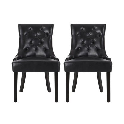 Cheney Contemporary Dining Chair Tufted Upholstery (Set of 2)