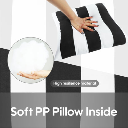 2 Pack Outdoor Throw Pillows, Waterproof & Fade-Resistant (18x18 Inch)