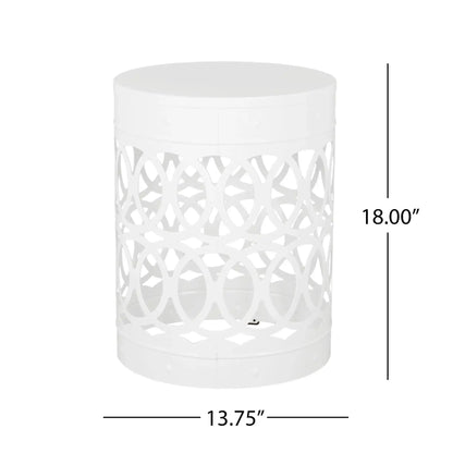 Outdoor Metal Large End Table, Modern Design