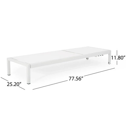 Outdoor Patio Chaise Lounge with 5 Reclining Positions