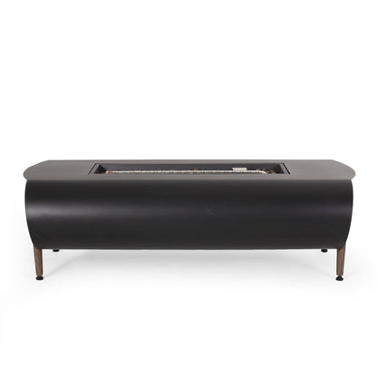 Vernon Rectangle Fire Pit 50,000 BTU - Dark Gray