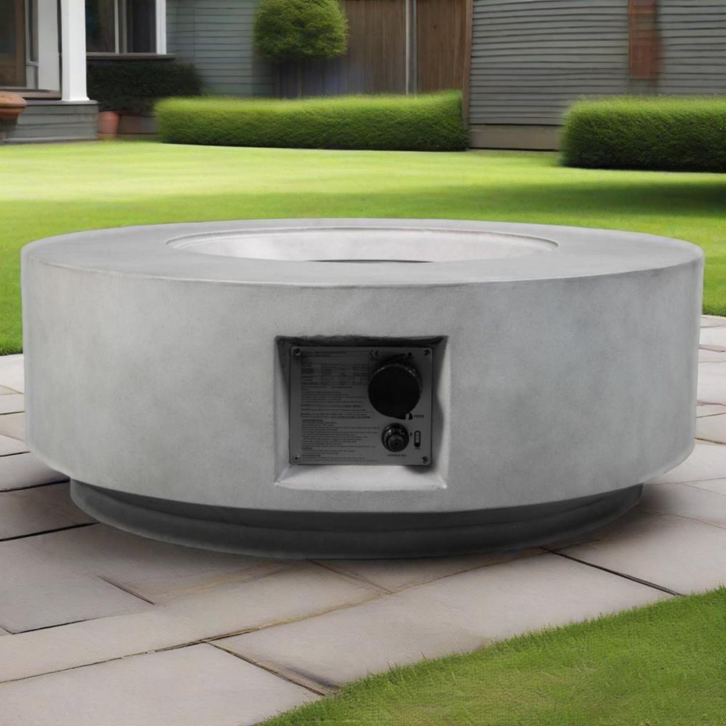 30" Propane Gas Fire Pit Table - Light Gray Concrete