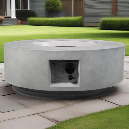 30" Propane Gas Fire Pit Table - Light Gray Concrete