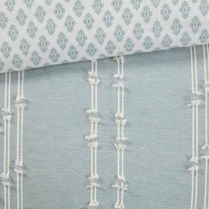 Full/Queen 3 Piece Cotton Jacquard Duvet Cover Set