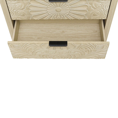 3 Drawer Cabinet - Natural Wood Finish