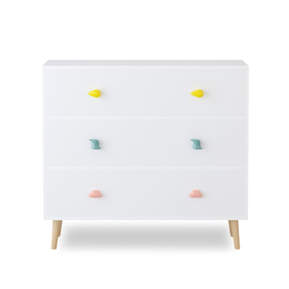 3 Drawer Dresser Storage Cabinet With Anti-Tip Safety