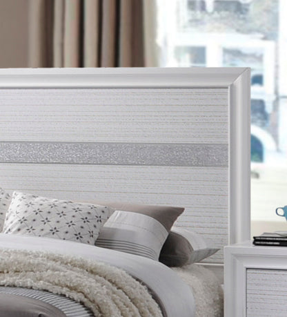 Traditional Style Queen 4 Pc Storage Bedroom Set Made with Wood in White