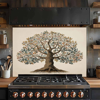 Botanic Whisper Glass Backsplash – Kitchen Backsplash Behind Stove