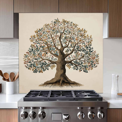 Botanic Whisper Glass Backsplash – Kitchen Backsplash Behind Stove