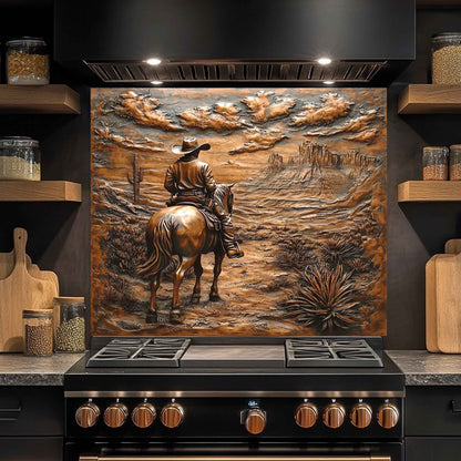 Desert Rider – Tempered Glass Backsplash for Kitchen Stove
