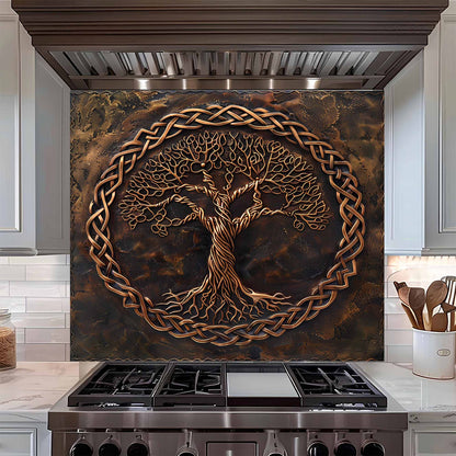Copper Unity Kitchen Backsplash – Tempered Glass Backsplash for Stove