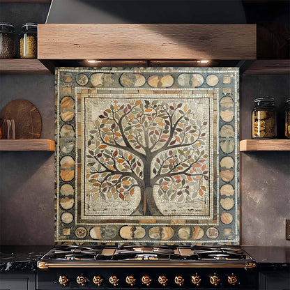 Stone Roots Tempered Glass Backsplash –  Tree of Life Kitchen Backsplash