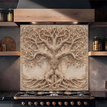 Sacred Unity Tempered Glass Backsplash – Behind Stove Backsplash