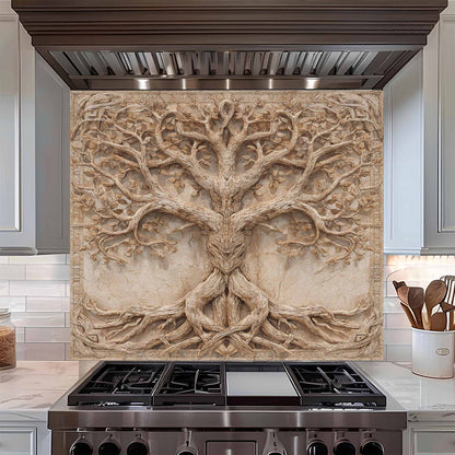 Sacred Unity Tempered Glass Backsplash – Behind Stove Backsplash
