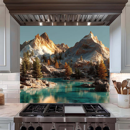 Tempered Glass Backsplash for Kitchen – Alpine Serenity Custom Splashback Glass Panel
