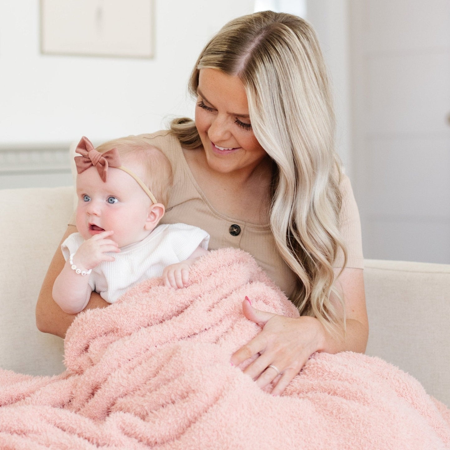 Bamboni® Receiving Blanket 30" x 40" Bamboo Rayon Blend