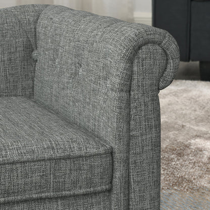 Modern Linen Fabric Light Grey Elevated Pet Bed