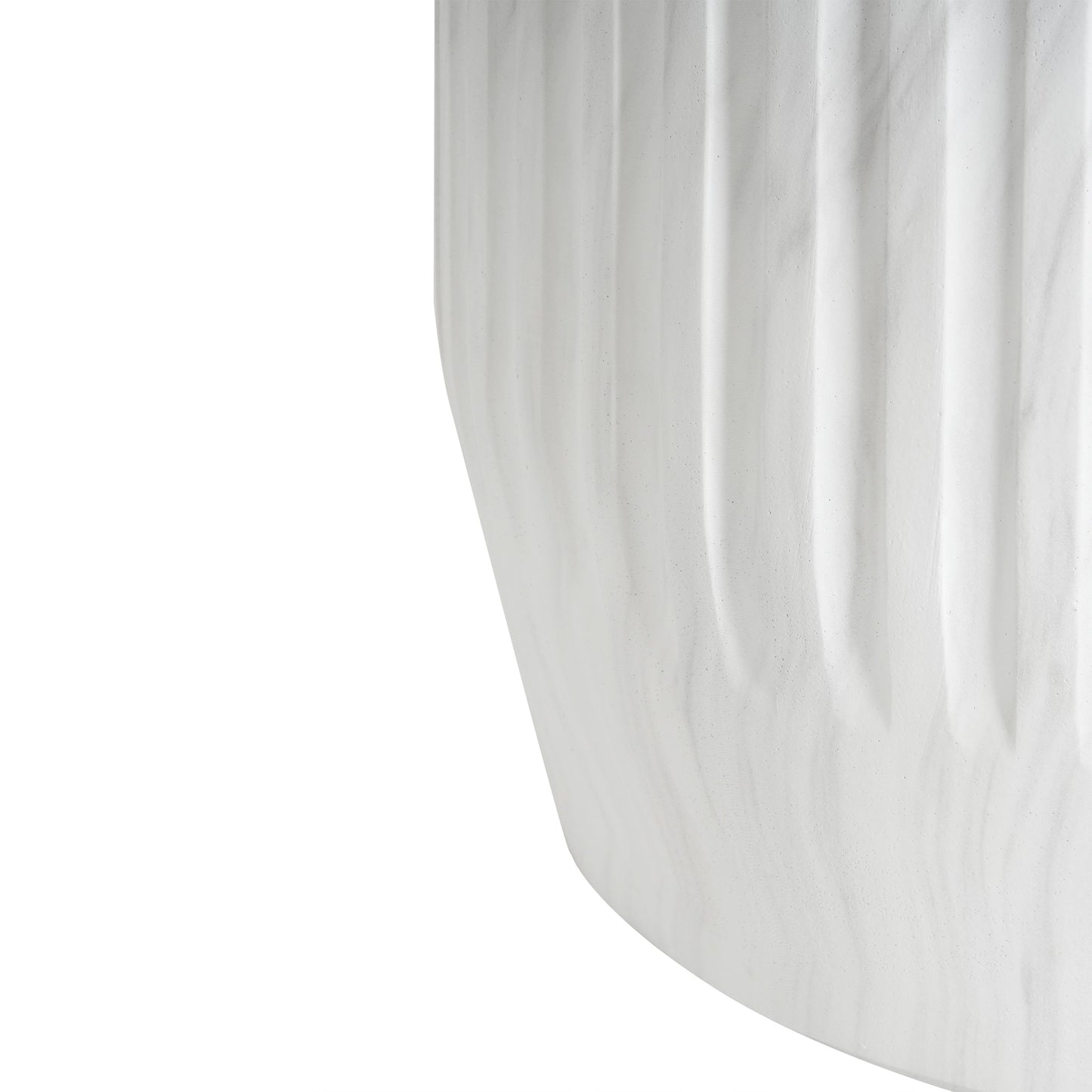 Outdoor Cicci Carved Side Table, White