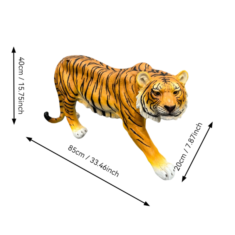 Simulated Tiger Resin Garden Statue