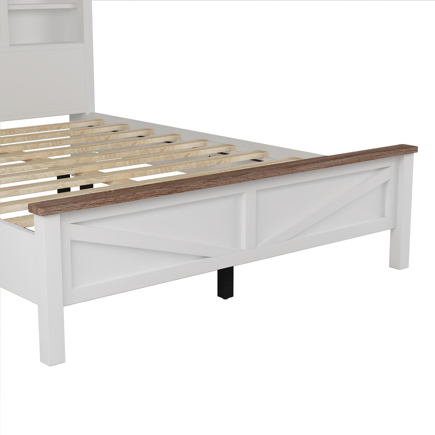 3-Piece Full Size Farmhouse Platform Bed Set with Storage