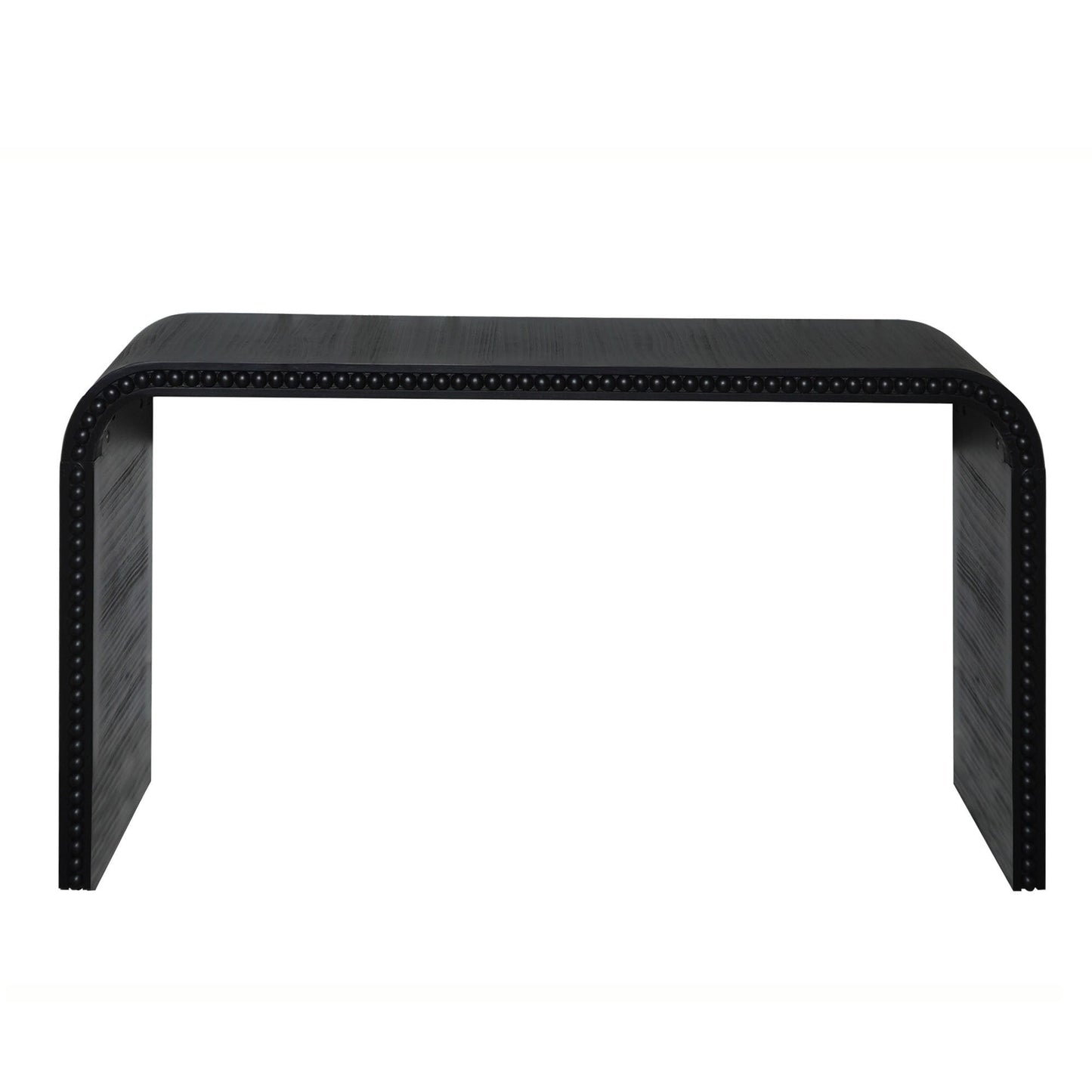 Black Wood Console Table, 59in Entryway Table