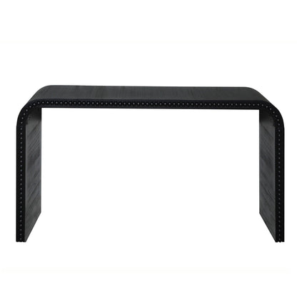 Black Wood Console Table, 59in Entryway Table