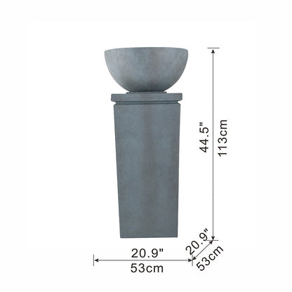 Zen Bowl Water Fountain Outdoor Bird Feeder and Garden Feature