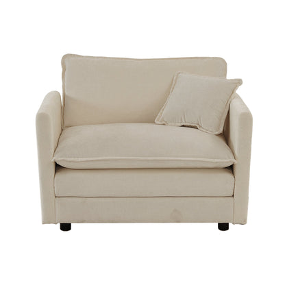 Comfy Deep Single Seat Sofa Upholstered Reading Armchair