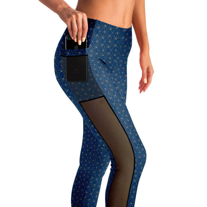 TOPAZ SACRED CONNECTIONS PREMIUM MESH POCKET YOGA LEGGINGS