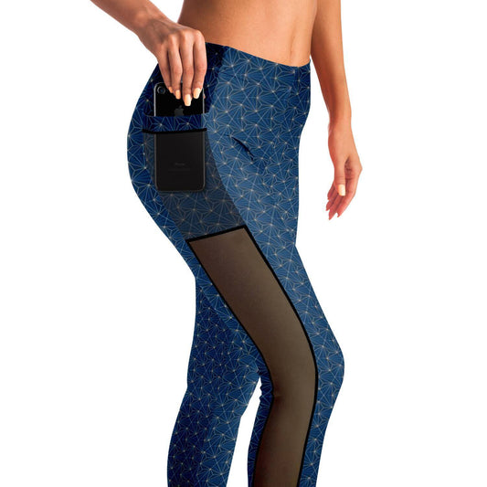 TOPAZ SACRED CONNECTIONS PREMIUM MESH POCKET YOGA LEGGINGS
