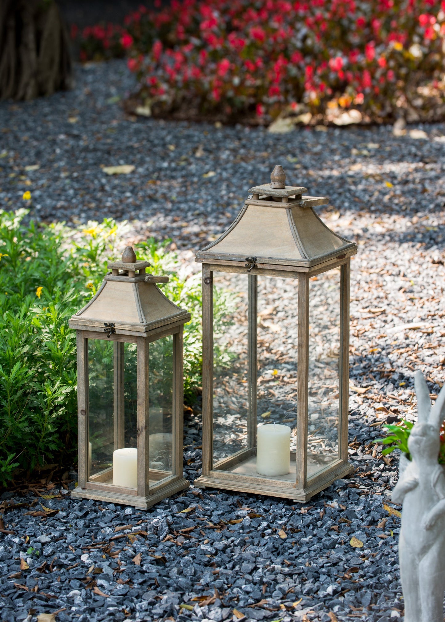 Wooden Candle Lantern Decorative, Hurricane Lantern Holder