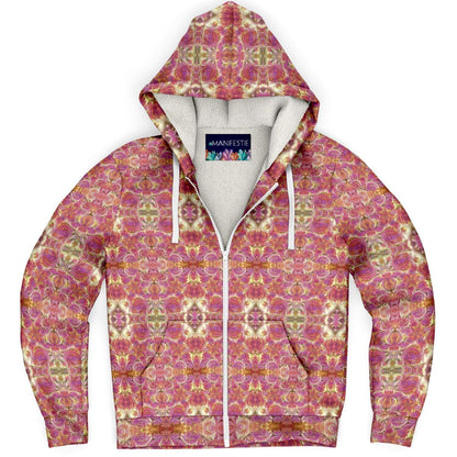Fractal Rose Gold Premium Sherpa Lined Zip Hoodie