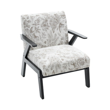 Mid-Century Modern Lounge Armchair - Seat Cushion (Beige + Grey)