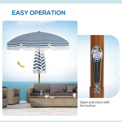 Outsunny 7 x 7 ft Outdoor Patio Umbrella with Tilt and Vent
