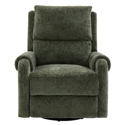 Manual Recliner Massage Chair With Swivel Rocker, 8 Massage Modes, Side Storage Pocket