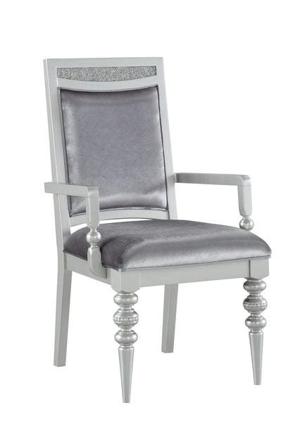 Maverick Arm Chair Set of 2 - Silver