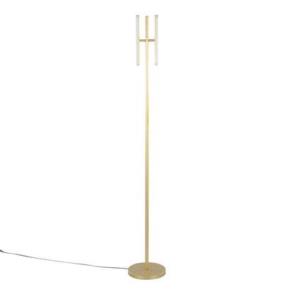 Icicle 65' Modern Swivel Floor Lamp in Gold Metal