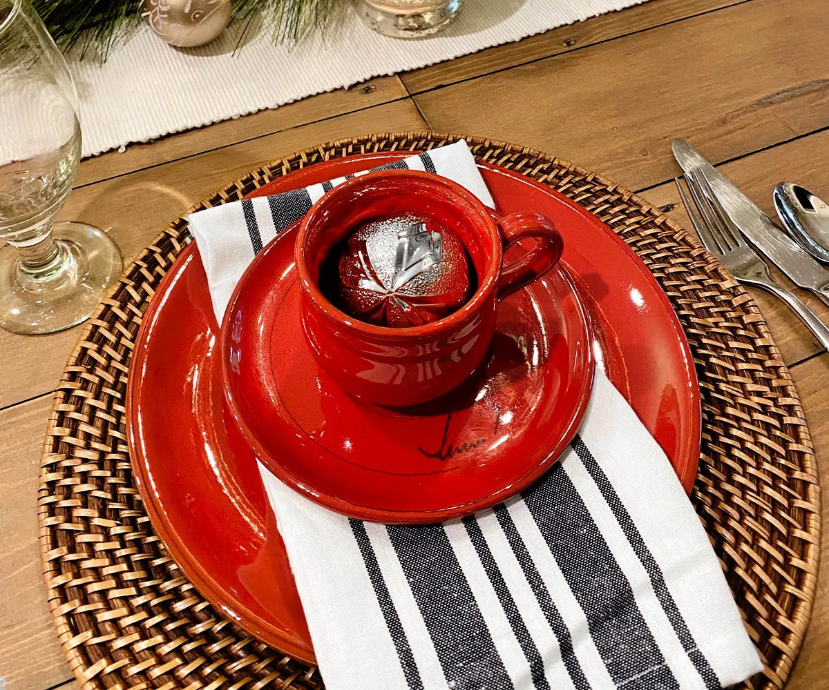 Black and White Napkins - Striped