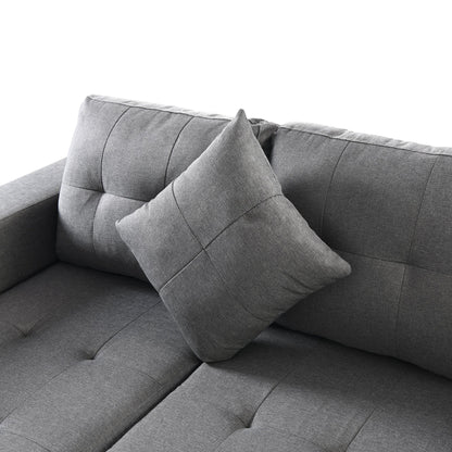 Modern Sectional Sofa Set with L Shape Chaise Lounge and Cup Holders