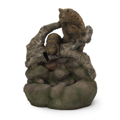 24.75' High Callan Fountain Weather Resistant Floor Fountain with Light