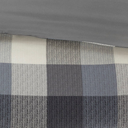 7 Piece Herringbone Comforter Set Grey Cal King
