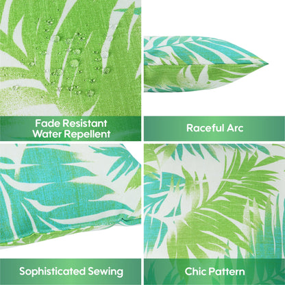 2 Pack Outdoor Throw Pillows, Waterproof & Fade-Resistant (18x18 Inch)