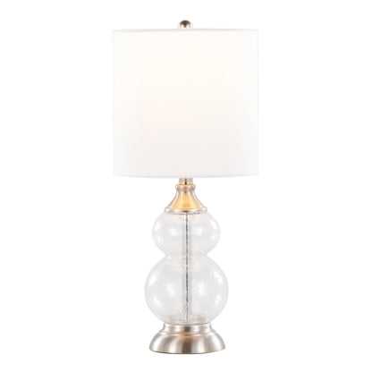 Belle Modern Seeded Glass Table Lamps – Set of 2