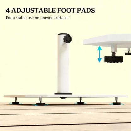 Metal Umbrella Stand Base with Adjustable Foot Pads