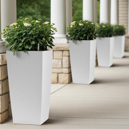 30 in Tall Large Flower Pot Planter with Self-Watering Drainage Holes