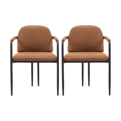 Modern Dining Chair Set With Durable Iron Frame And Comfortable Fabric Upholstery